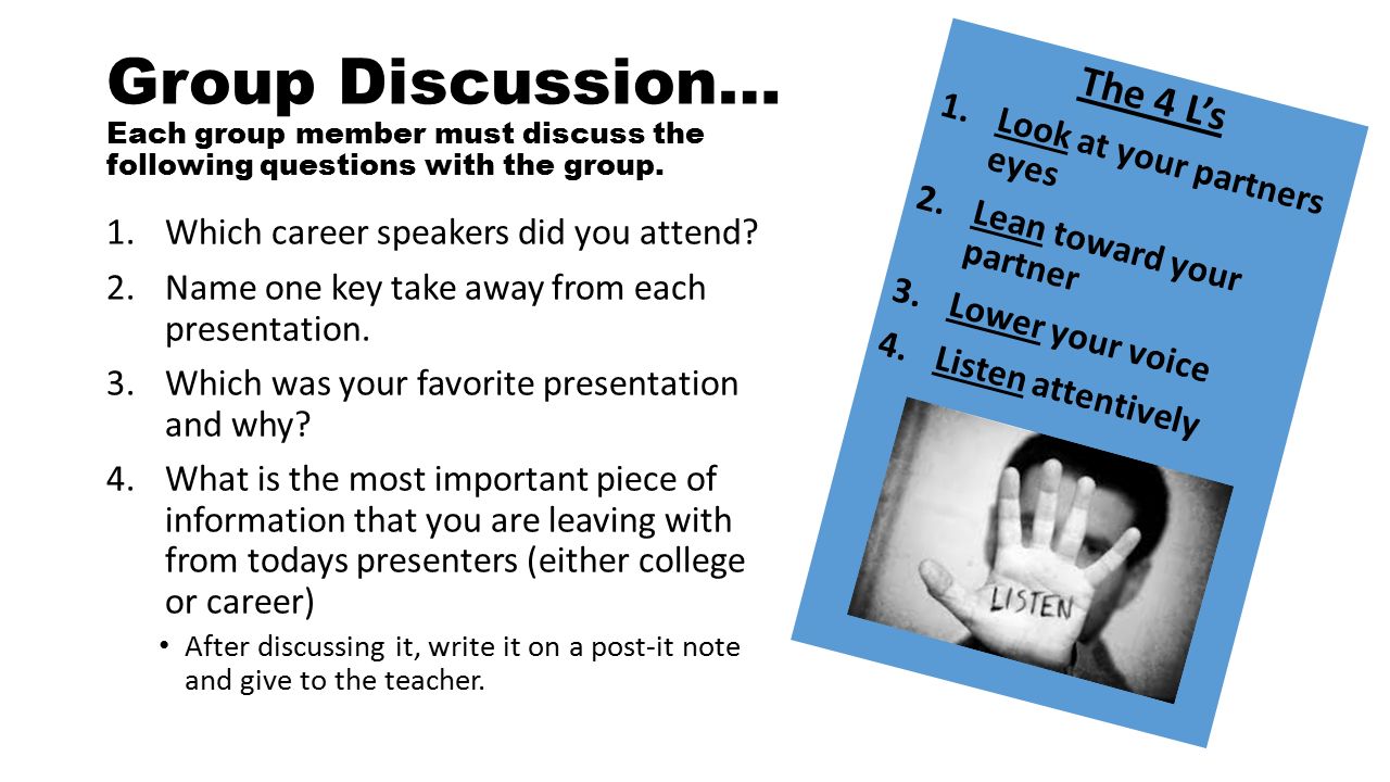 write about group discussion